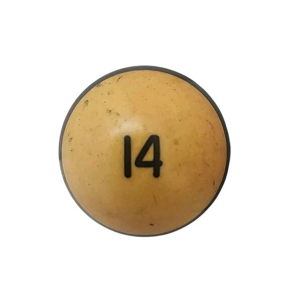 Vintage Replacement #14 Billiard Pool Ball Standard Regulation 2 1/4" Diameter - Picture 1 of 6